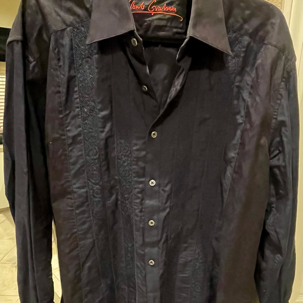 Men's Black Shirt by Robert Graham